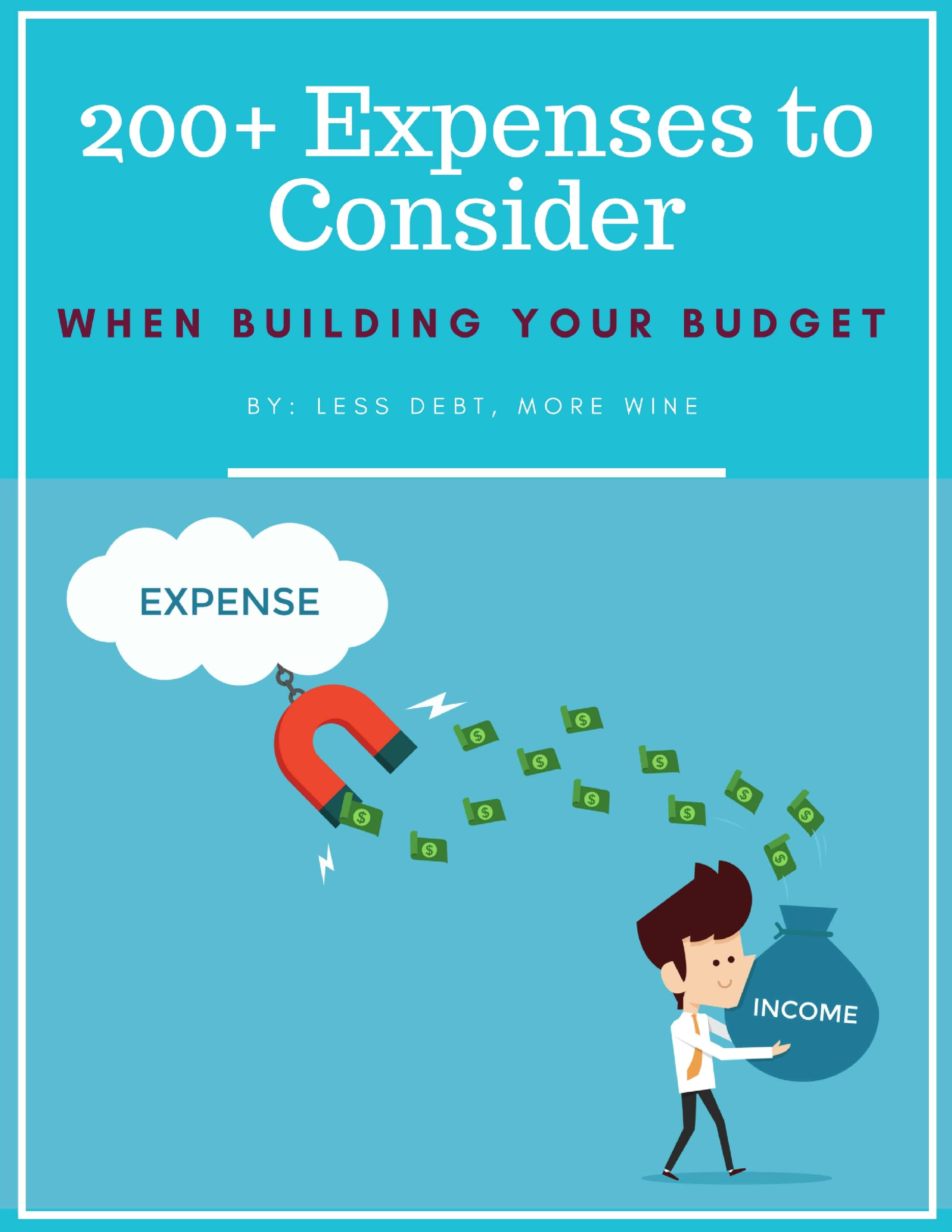 200+ Expenses to Consider