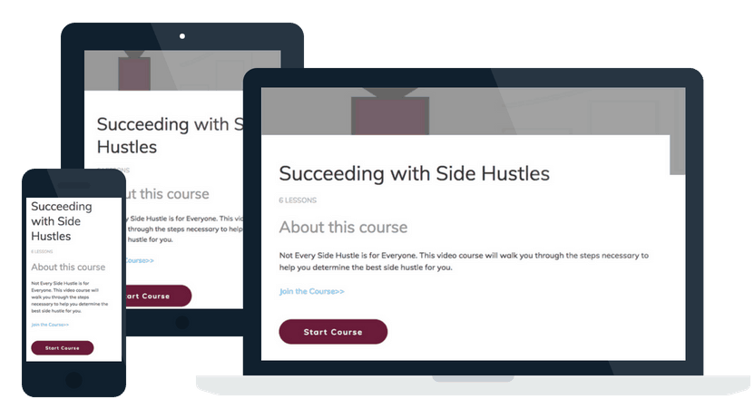 succeeding with side hustles mock up