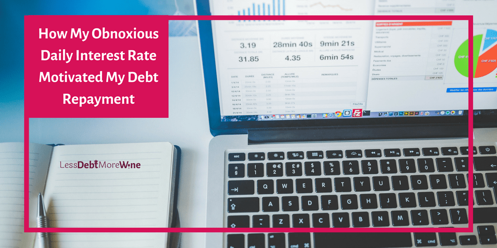How My Obnoxious Daily Interest Rate Motivated My Debt Repayment (1) Calculating your daily interest rate is a great way to get motivated to destroy your debt.