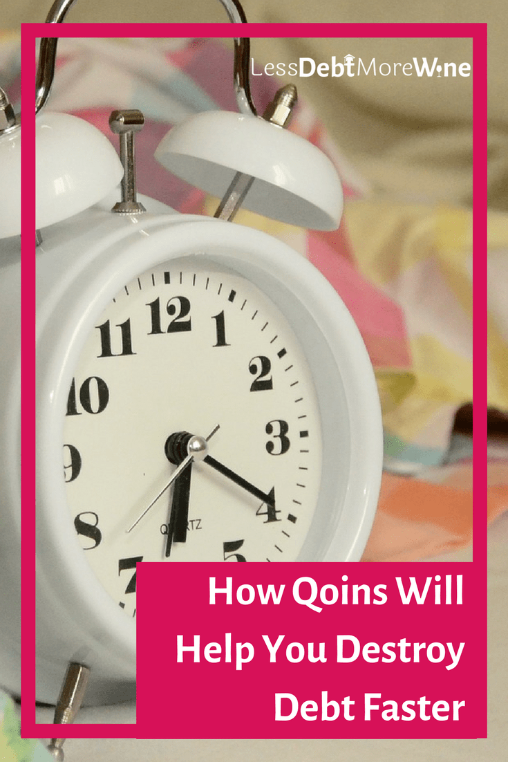 Qoins works by connecting your bank account and then you decide how you want it to gather money for your extra debt payment.