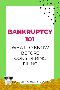 Bankruptcy, considering filing.